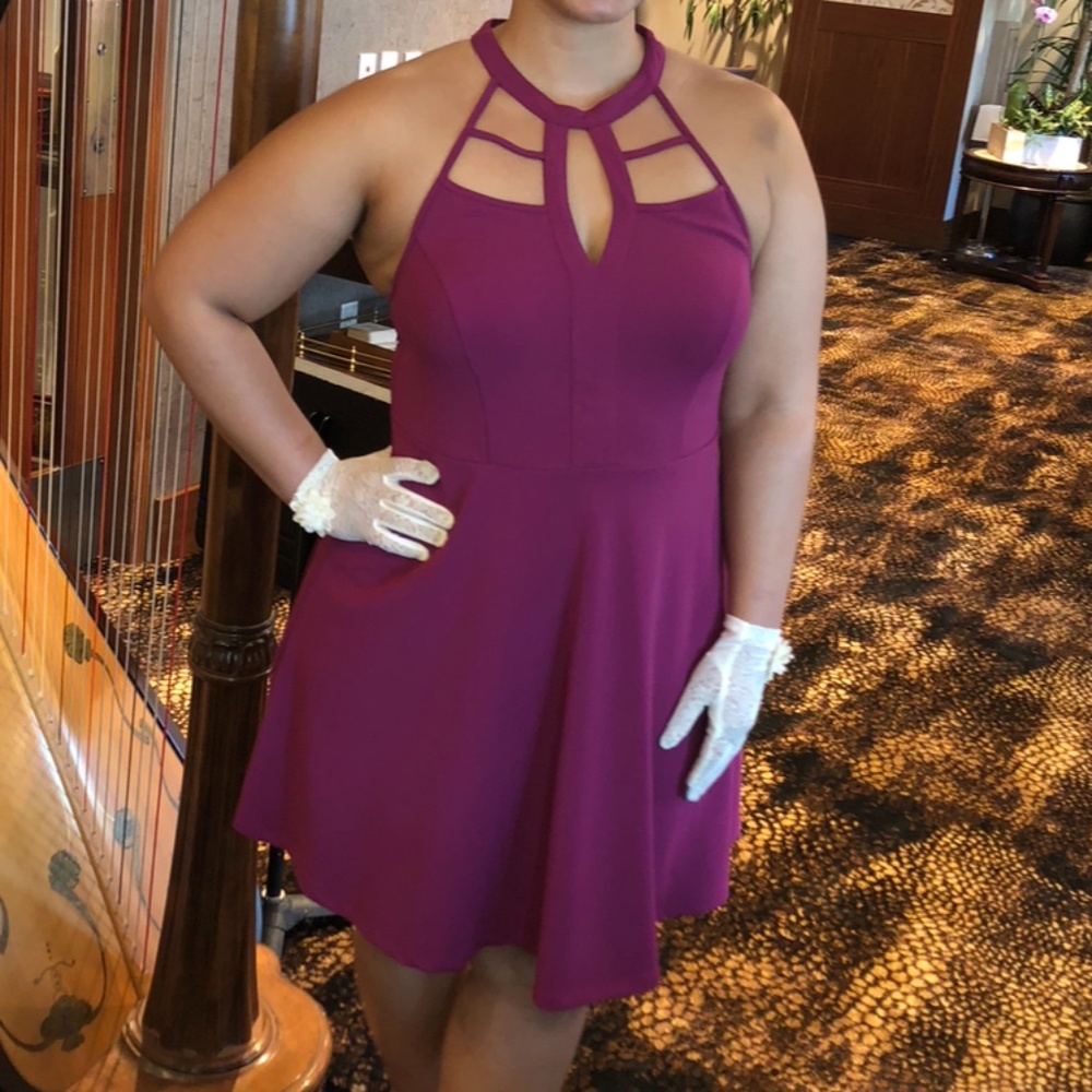 A-Line Dress - Wine Color